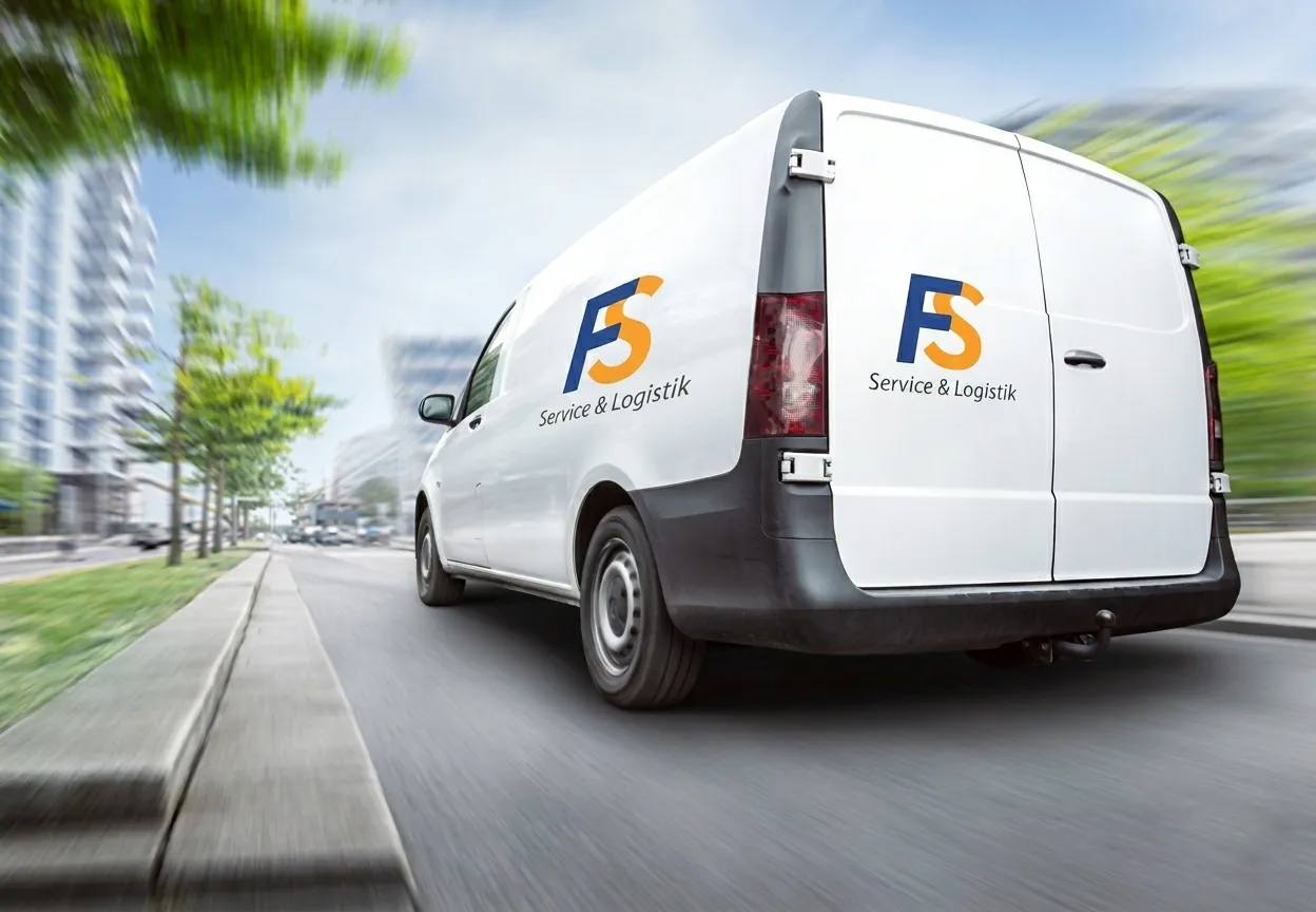 Hvid FS-kurervarebil klar til direkte levering